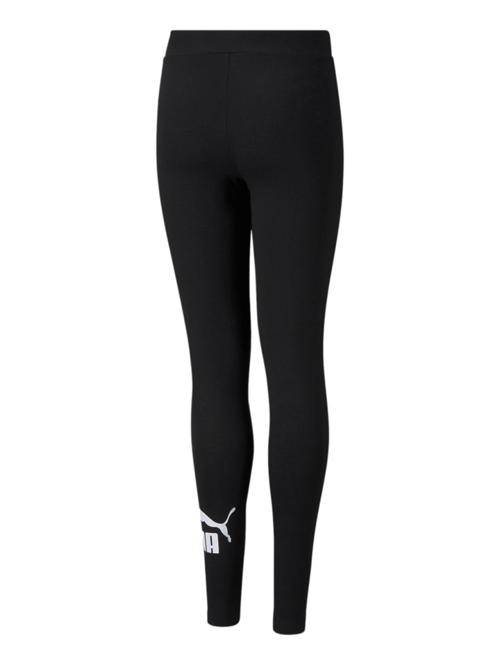 Leggings deportivos PUMA de color negro con logotipo blanco en la pierna.