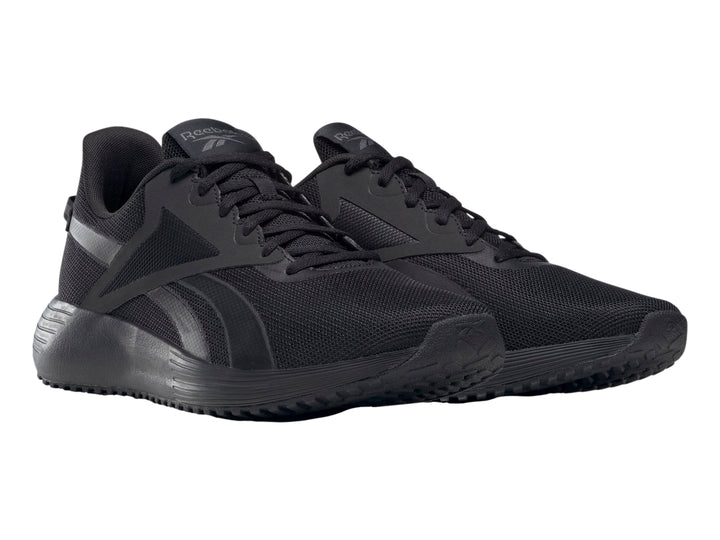 Tenis deportivos Reebok Lite Plus 3 en color negro, vista lateral.