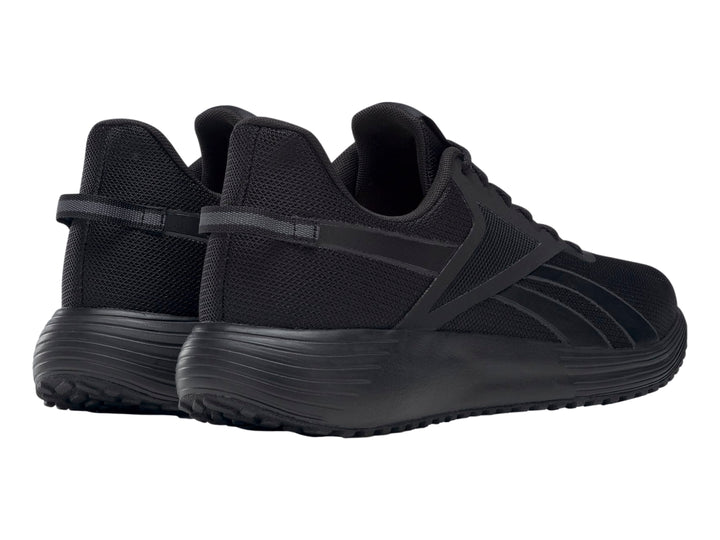 Tenis deportivos Reebok Lite Plus 3 en color negro, vista lateral.