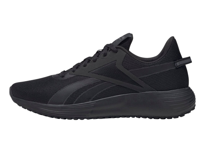 Tenis deportivos Reebok Lite Plus 3 en color negro, vista lateral.