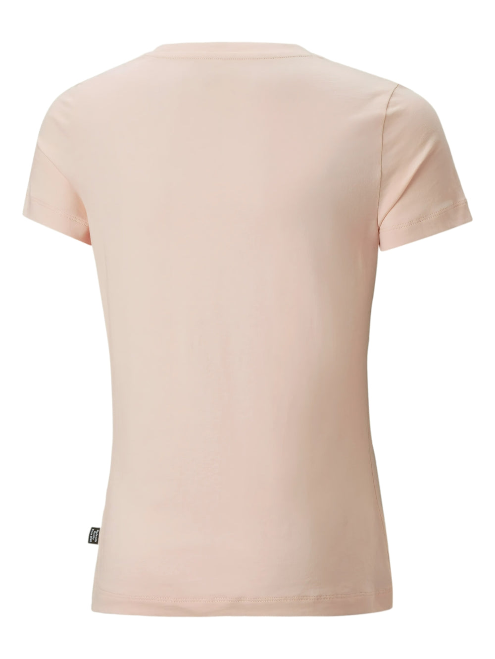 Camiseta PUMA de color rosa claro con logotipo frontal en blanco y rosa.