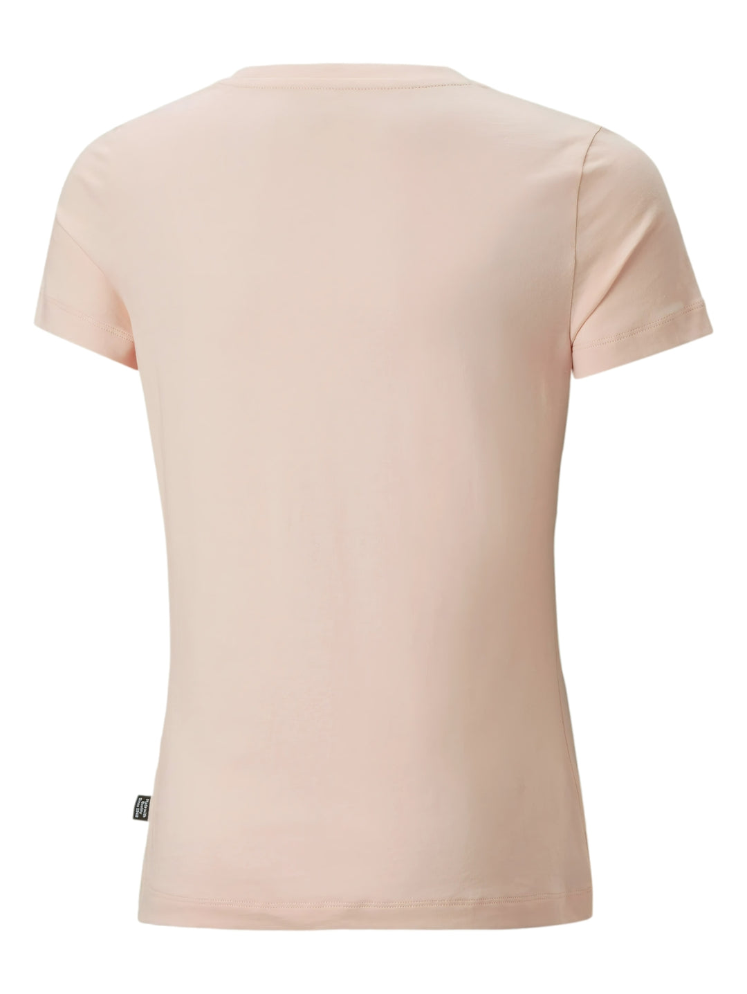 Camiseta PUMA de color rosa claro con logotipo frontal en blanco y rosa.