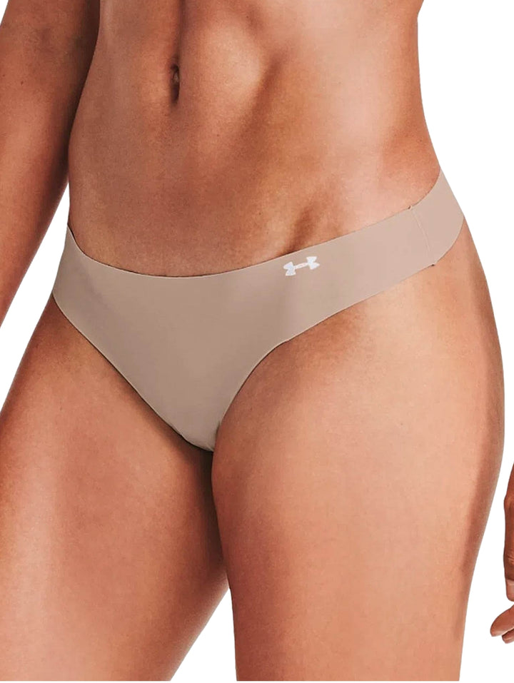 Under Armour Paquete de 3 Tangas Deportivas Negro