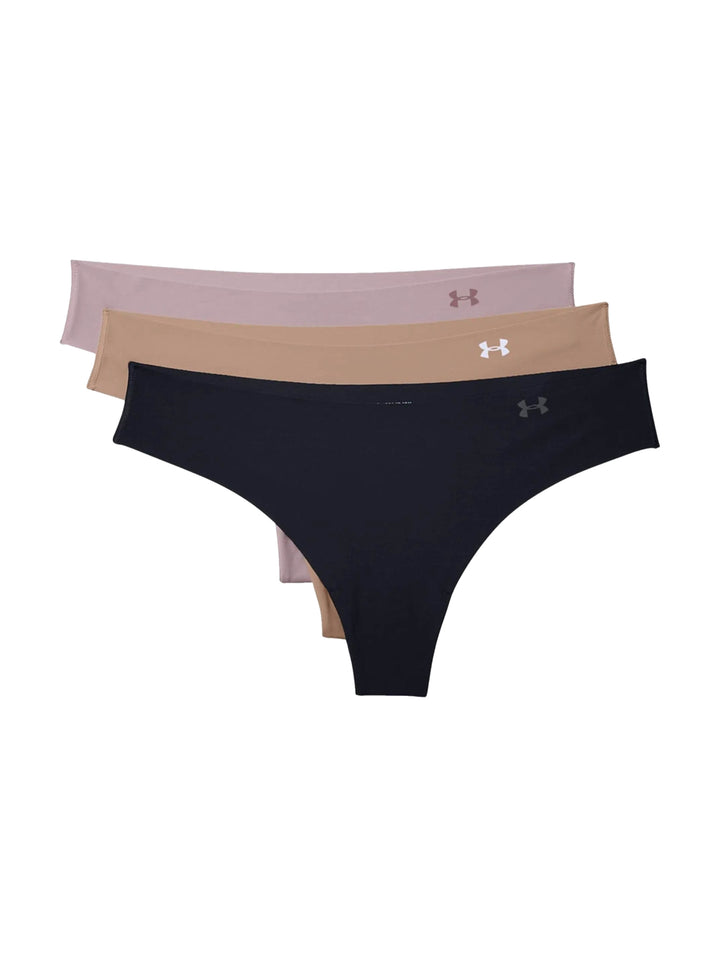 Under Armour Paquete de 3 Tangas Deportivas Negro