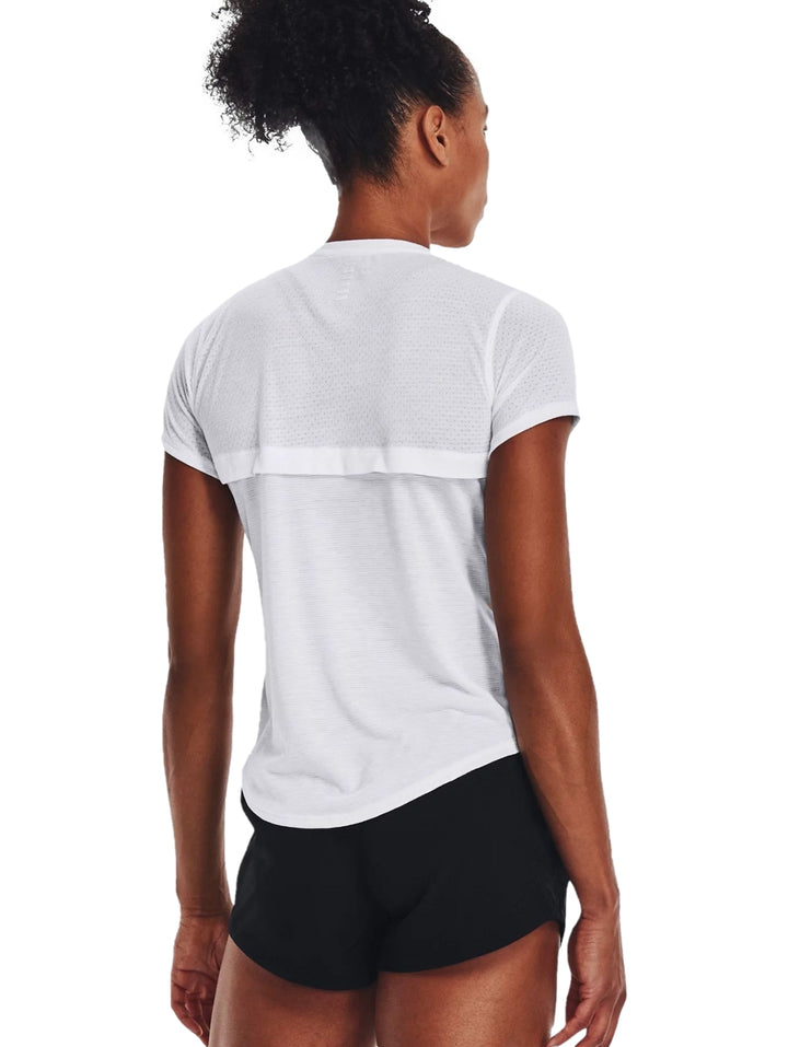 Playera Under Armour UA Streaker SS Blanca para Mujer