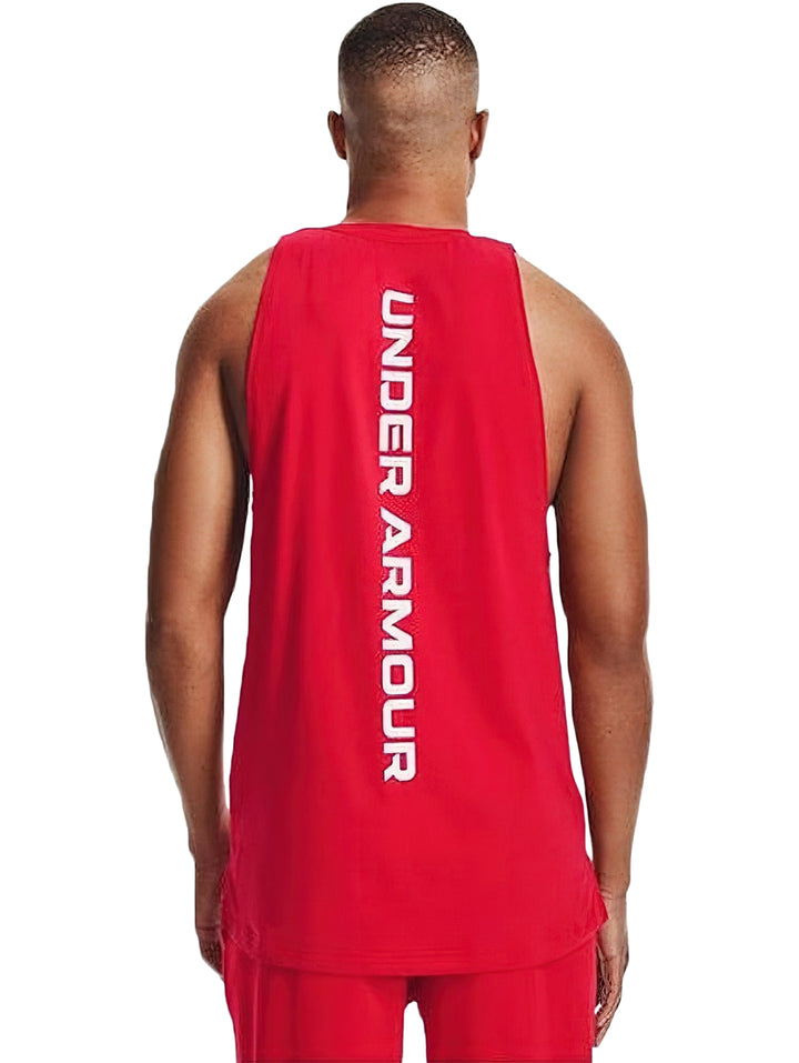 Under Armour Playera sin Mangas Baseline Cotton Rojo