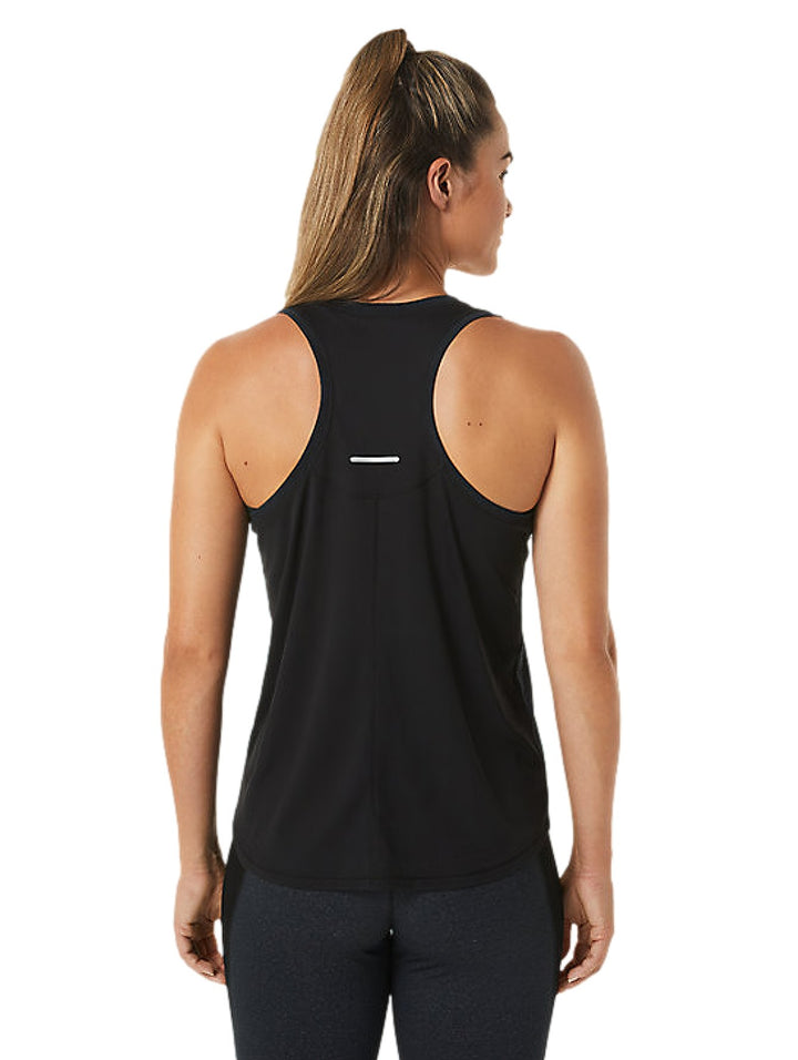 Playera ASICS Race Tank Negro y Gris para Mujer