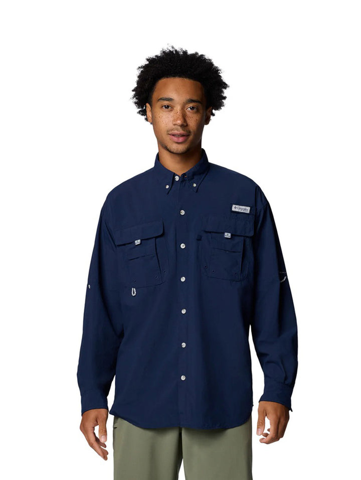 Camisa Columbia Bahama II Manga Larga Azul Marino para Hombre