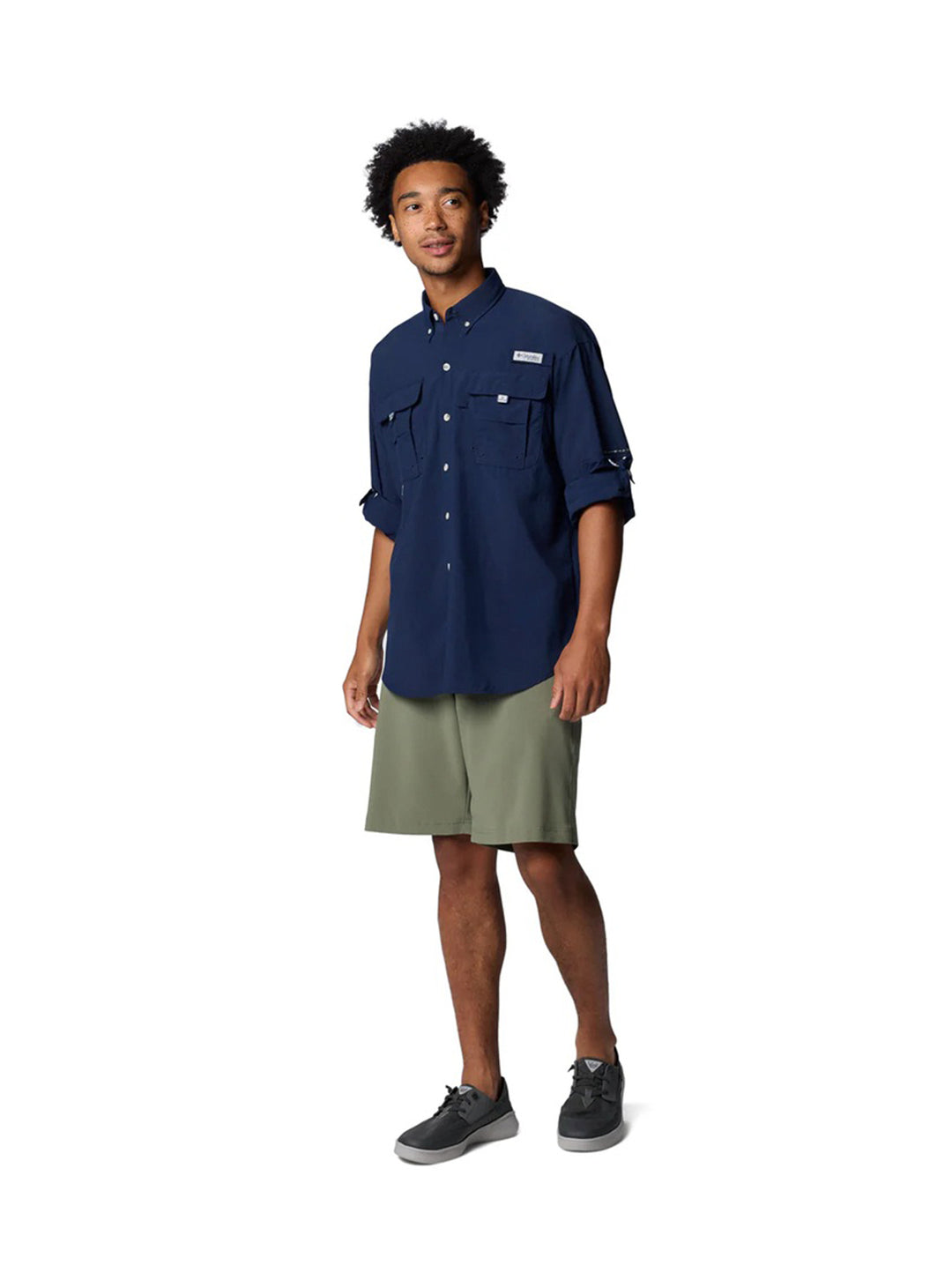 Camisa Columbia Bahama II Manga Larga Azul Marino para Hombre