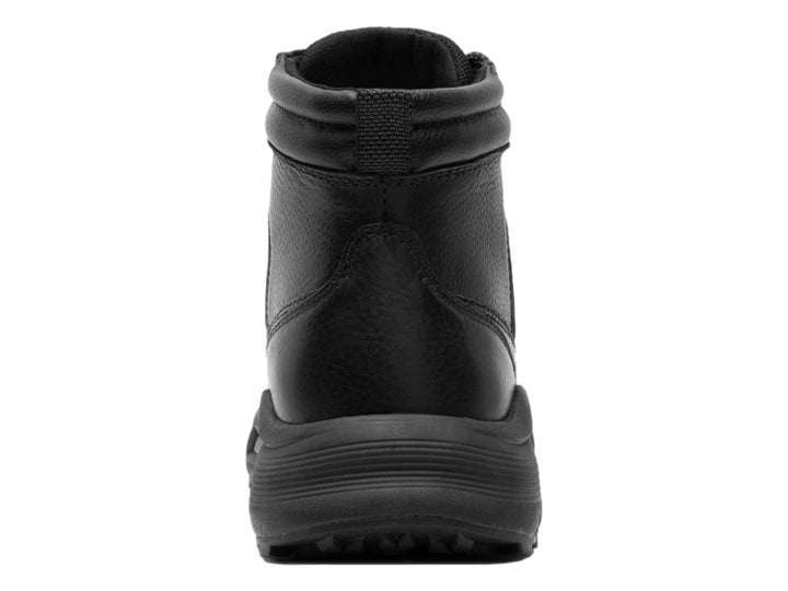 Botín negro de cuero Flexi con suela robusta y cordones.