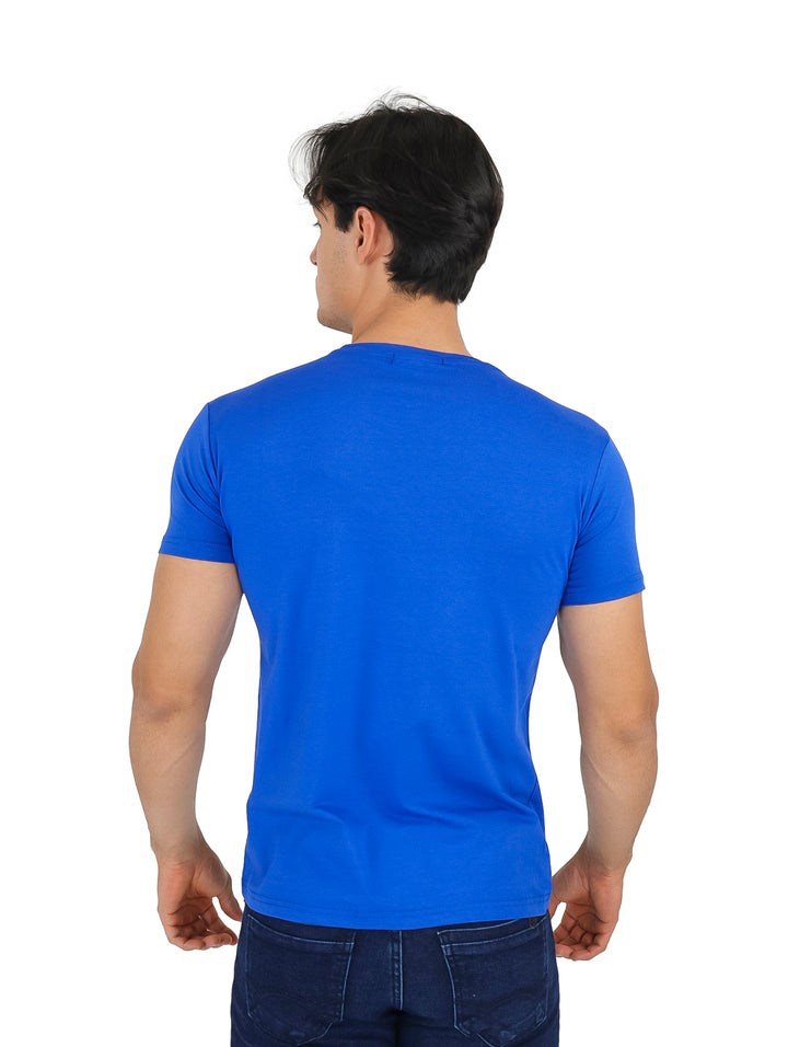 Playera Moda Pritex Azul y Dorado para Hombre