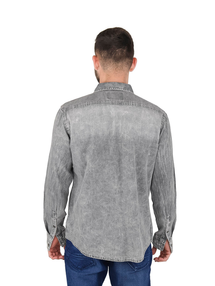 Camisa Vaquera Slim Fit Gris SUPPLY para Hombre
