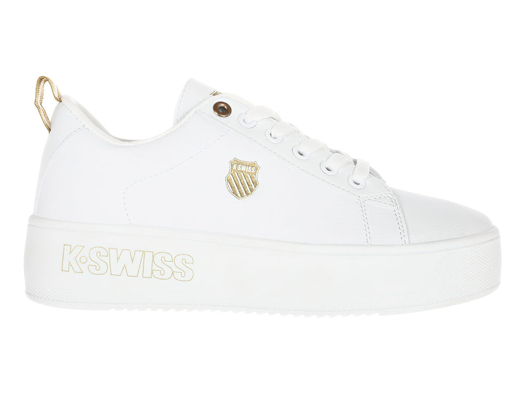 K-SWISS Tenis Trinity Platform Blanco y Dorado para Mujer