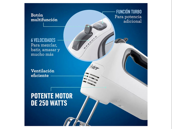 Batidor de Mano Oster Blanco