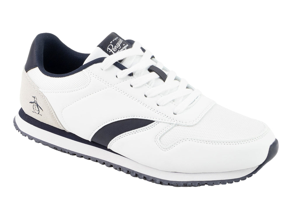 Tenis PENGUIN SEAN blancos con detalles en negro y gris, diseño deportivo y casual.