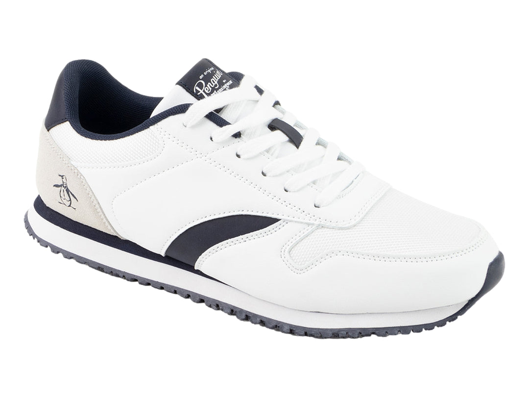 Tenis PENGUIN SEAN blancos con detalles en negro y gris, diseño deportivo y casual.