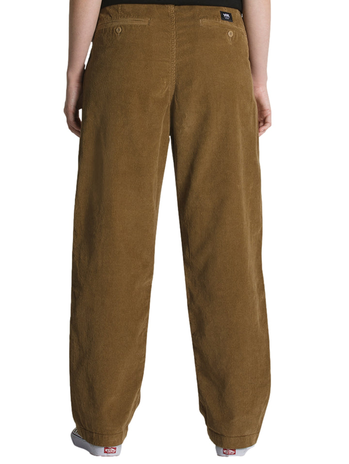 Pantalones de pana color marrón de corte holgado marca Vans.