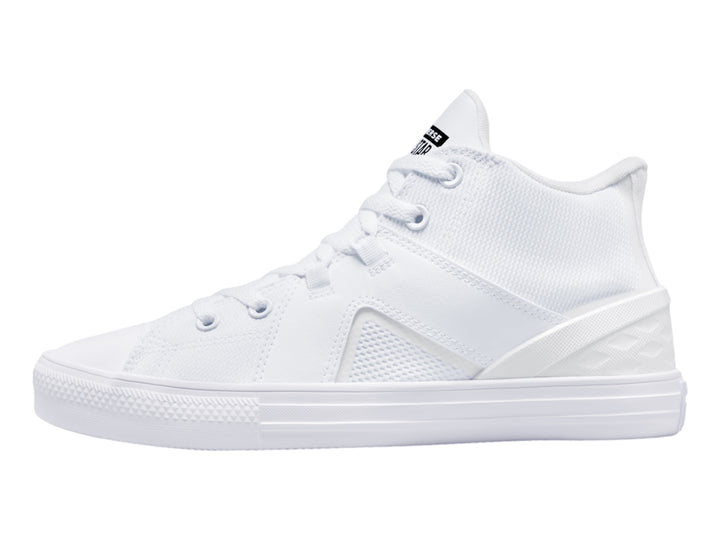 Tenis Converse Chuck Taylor All Star Flux Ultra Mid en color blanco con suela blanca.