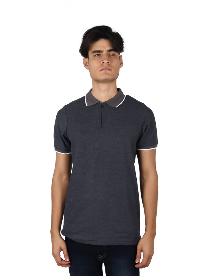 Playera Polo G.American Gris Oxford para Hombre