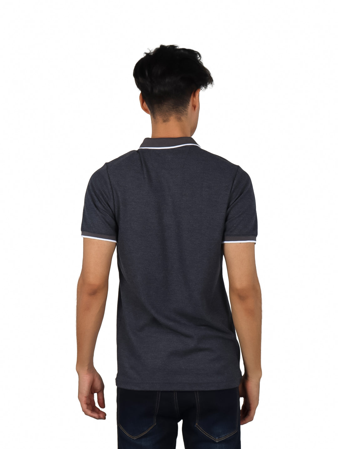 Playera Polo G.American Gris Oxford para Hombre