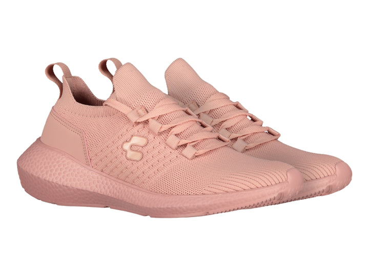 Tenis deportivos Charly de color rosa con tejido transpirable y suela texturizada.
