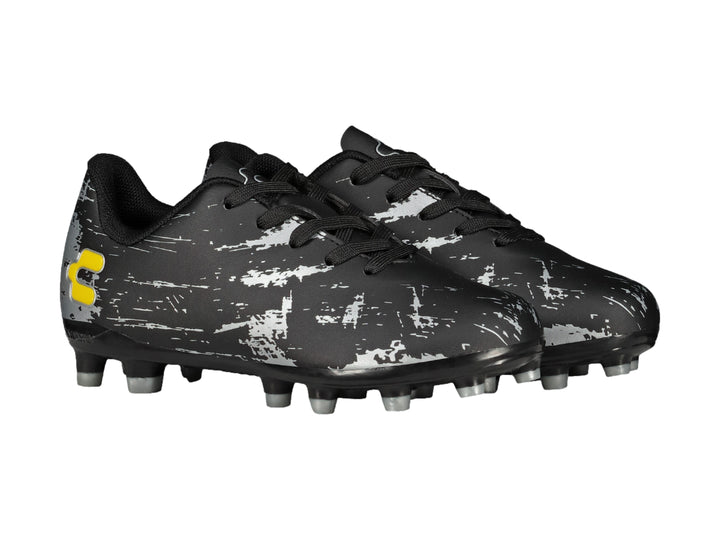 Tenis de Fútbol Charly Negro con Plata para Niño