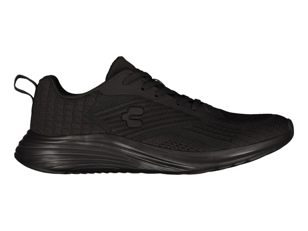 Tenis deportivo Charly color negro con tejido transpirable y suela sintética.