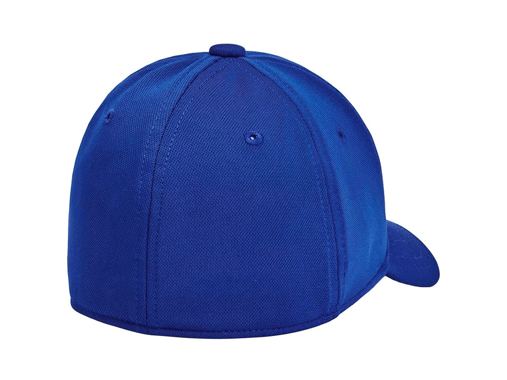 Gorra deportiva Under Armour de color azul con logotipo blanco frontal y visera curva.