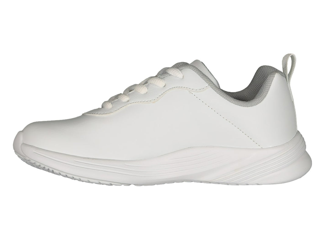 Par de tenis deportivos marca Charly en color blanco con detalles en gris y agujetas blancas.