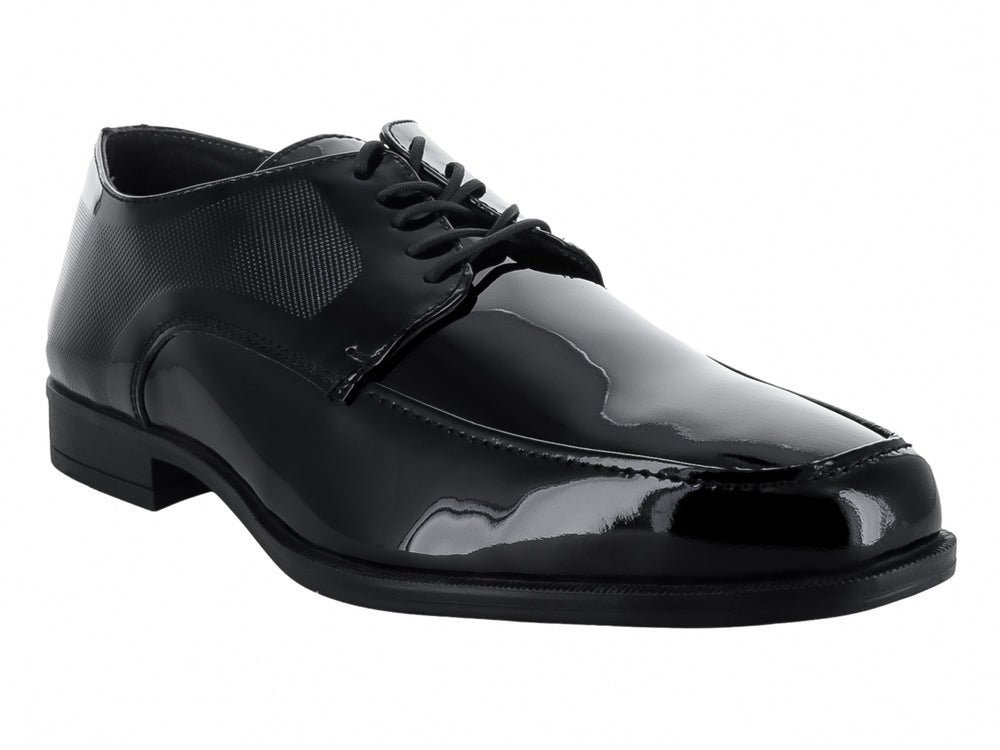 Zapato de vestir para Hombre en color negro charol con cordones.