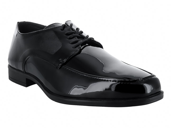 Zapato de vestir para Hombre en color negro charol con cordones.