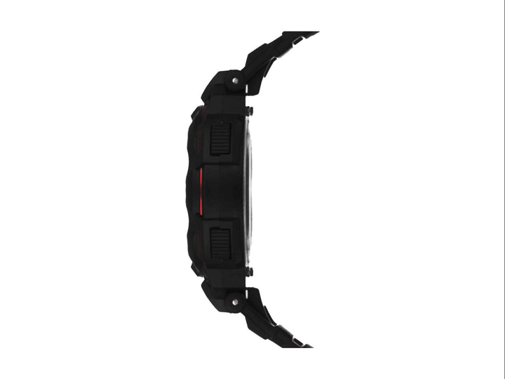 Reloj digital Skechers para hombre en color negro con detalles rojos y correa sintética.