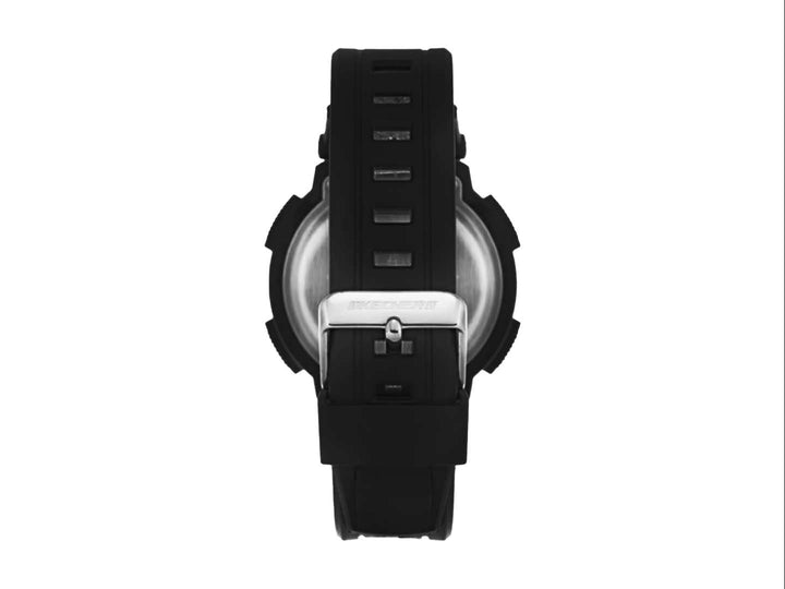 Reloj digital Skechers para hombre en color negro con detalles rojos y correa sintética.