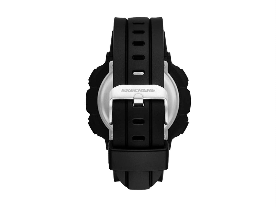 Reloj digital Skechers para hombre en colores negro y blanco con correa sintética y pantalla digital.