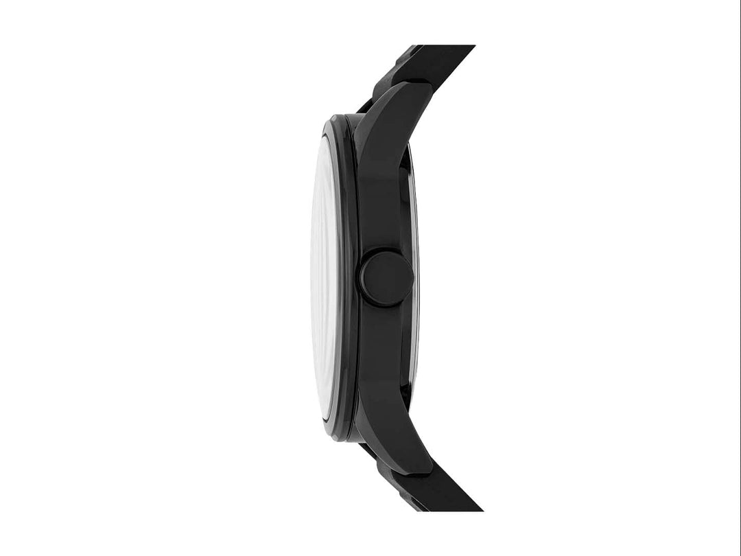 Reloj analógico Skechers para hombre en color negro con detalles en rojo y correa sintética mate.