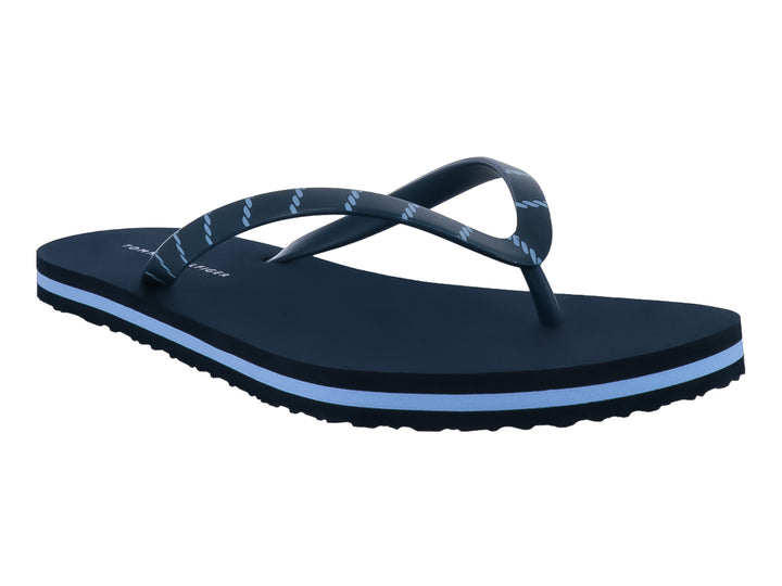 Sandalias de dedo Tommy Hilfiger color azul marino con detalle en azul claro en la suela.