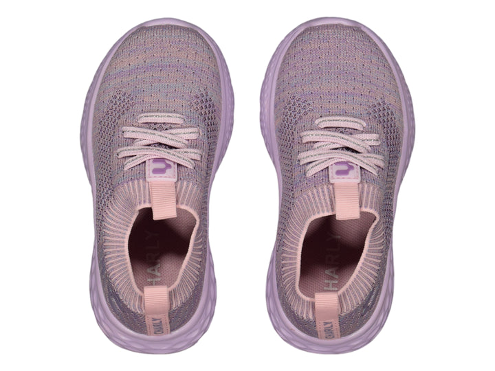 Tenis deportivos Charly en color lila con tejido transpirable y suela acolchada.