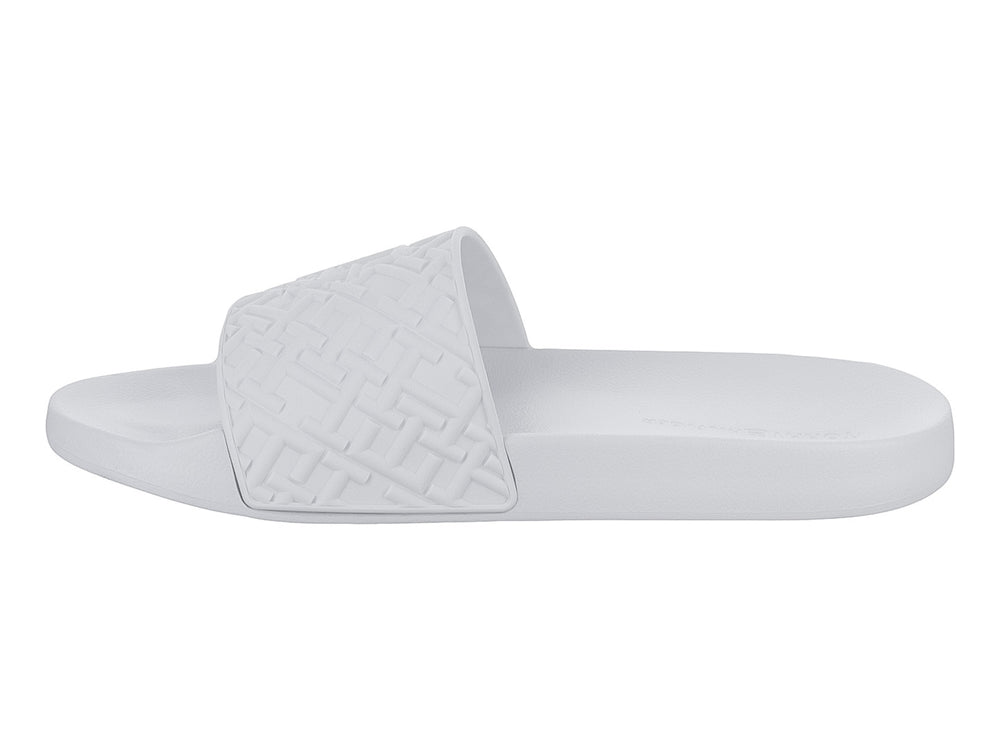 Sandalia Tommy Hilfiger blanca para Hombre con correa texturizada y suela plana.