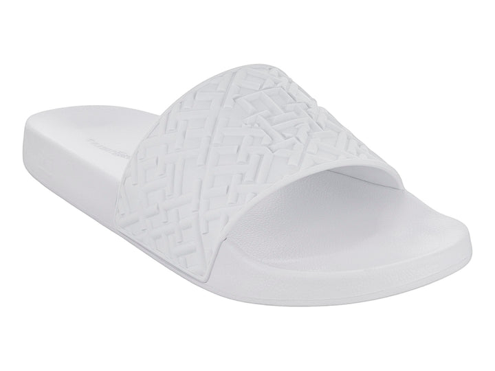 Sandalia Tommy Hilfiger blanca para Hombre con correa texturizada y suela plana.