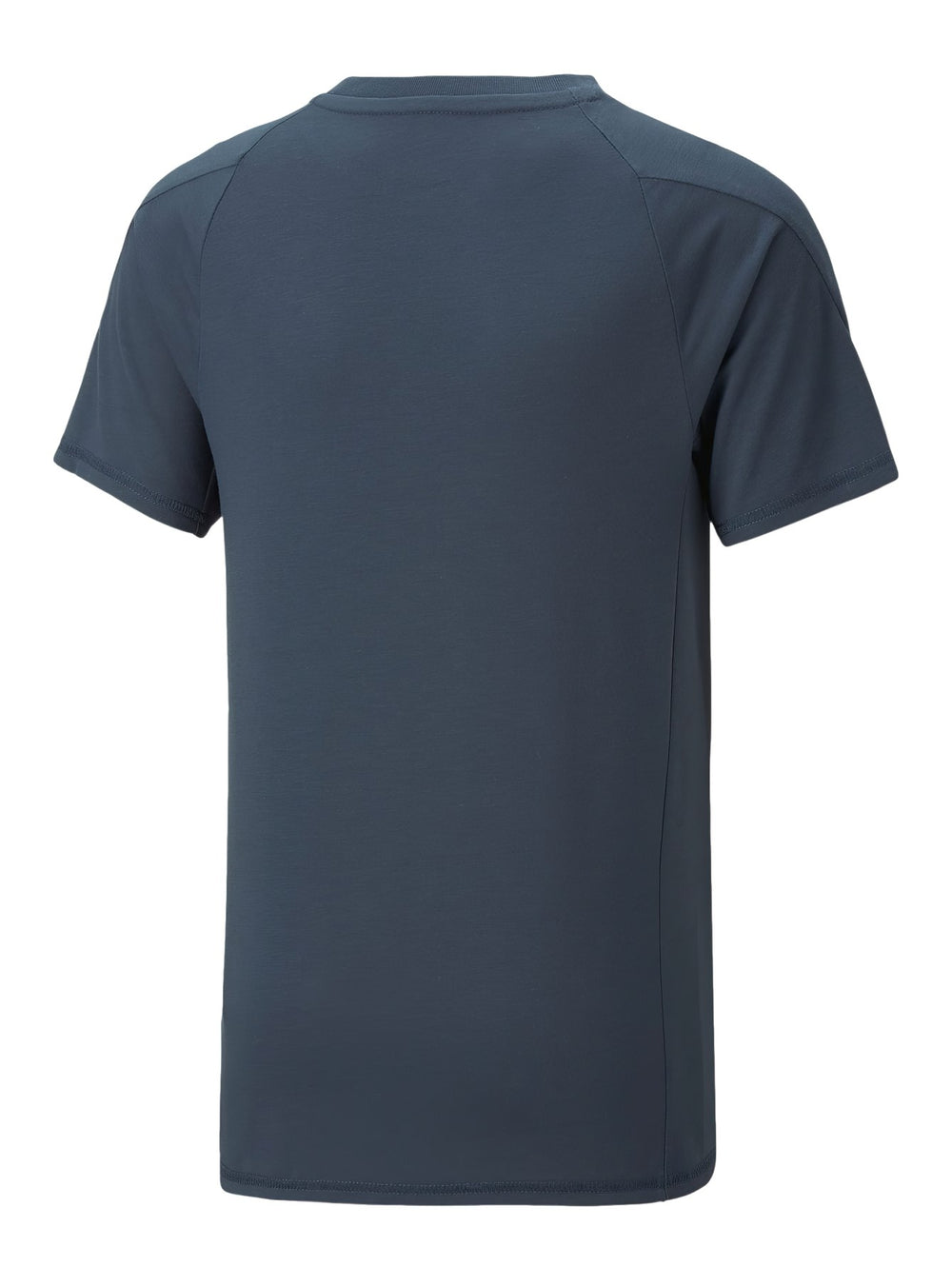 Camiseta deportiva PUMA EVOSTRIPE TEE color azul oscuro con logotipo en el pecho.