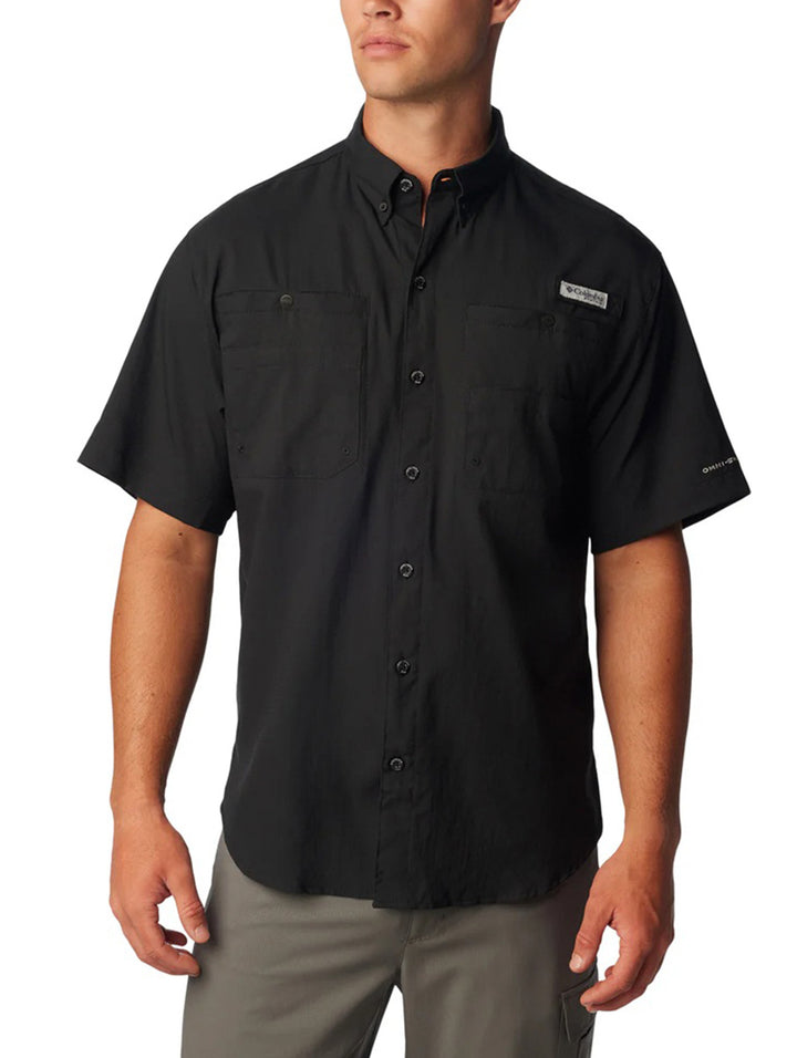 Camisa Columbia Tamiami II Manga Corta Negro para Hombre