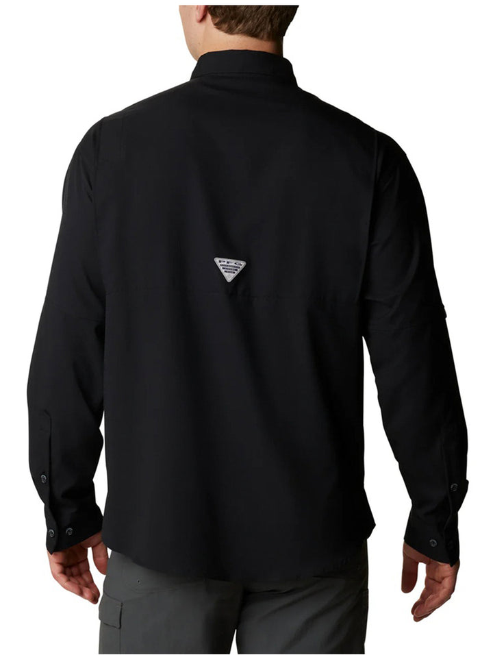 Camisa Columbia Tamiami II Manga Larga Negra para Hombre