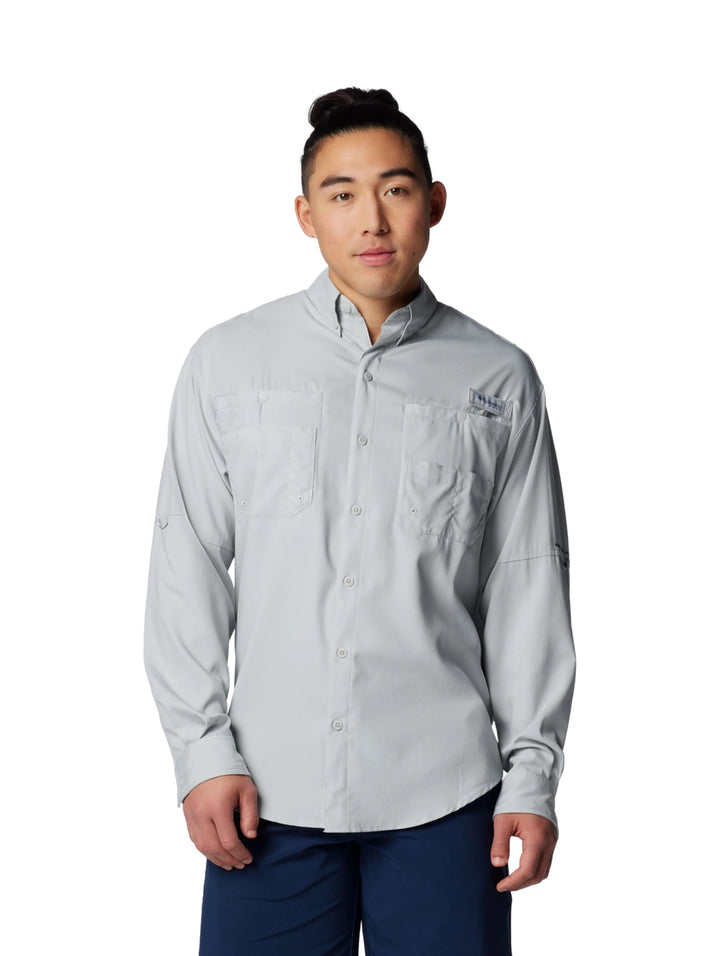 Camisa Columbia Tamiami II Manga Larga Color Gris para Hombre