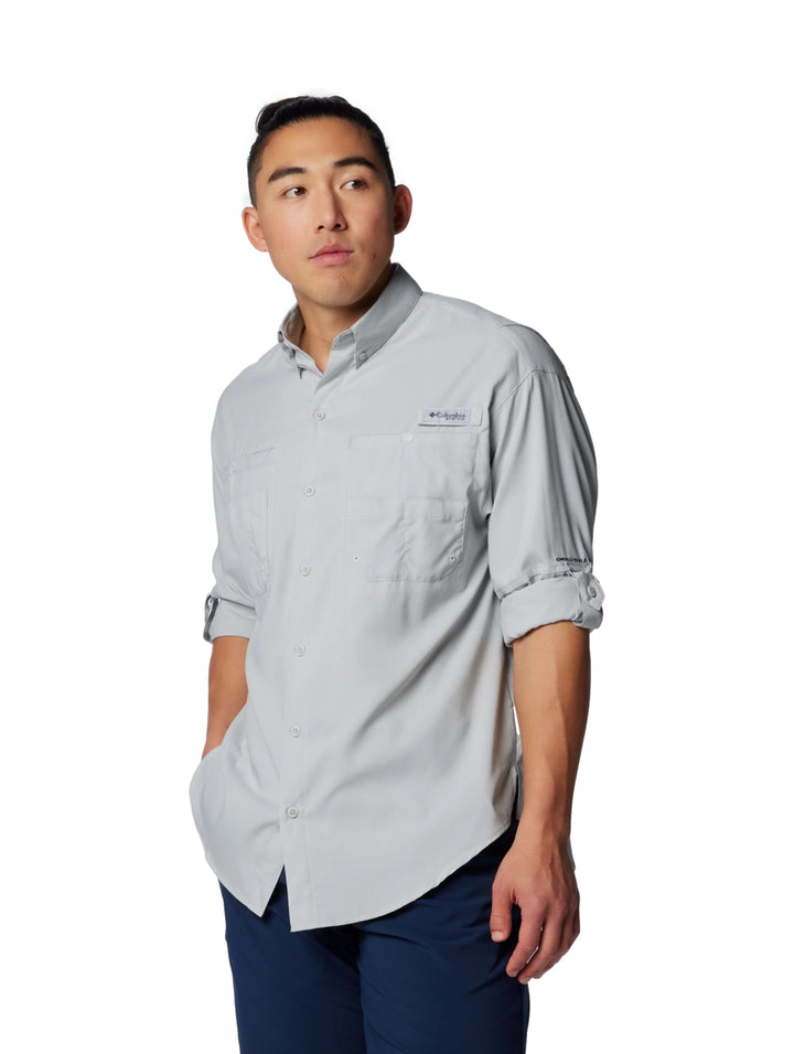 Camisa Columbia Tamiami II Manga Larga Color Gris para Hombre