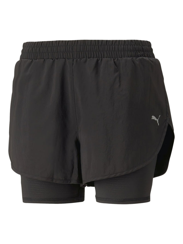 Short PUMA Run Favorite Woven 2 en 1 Negro para Mujer