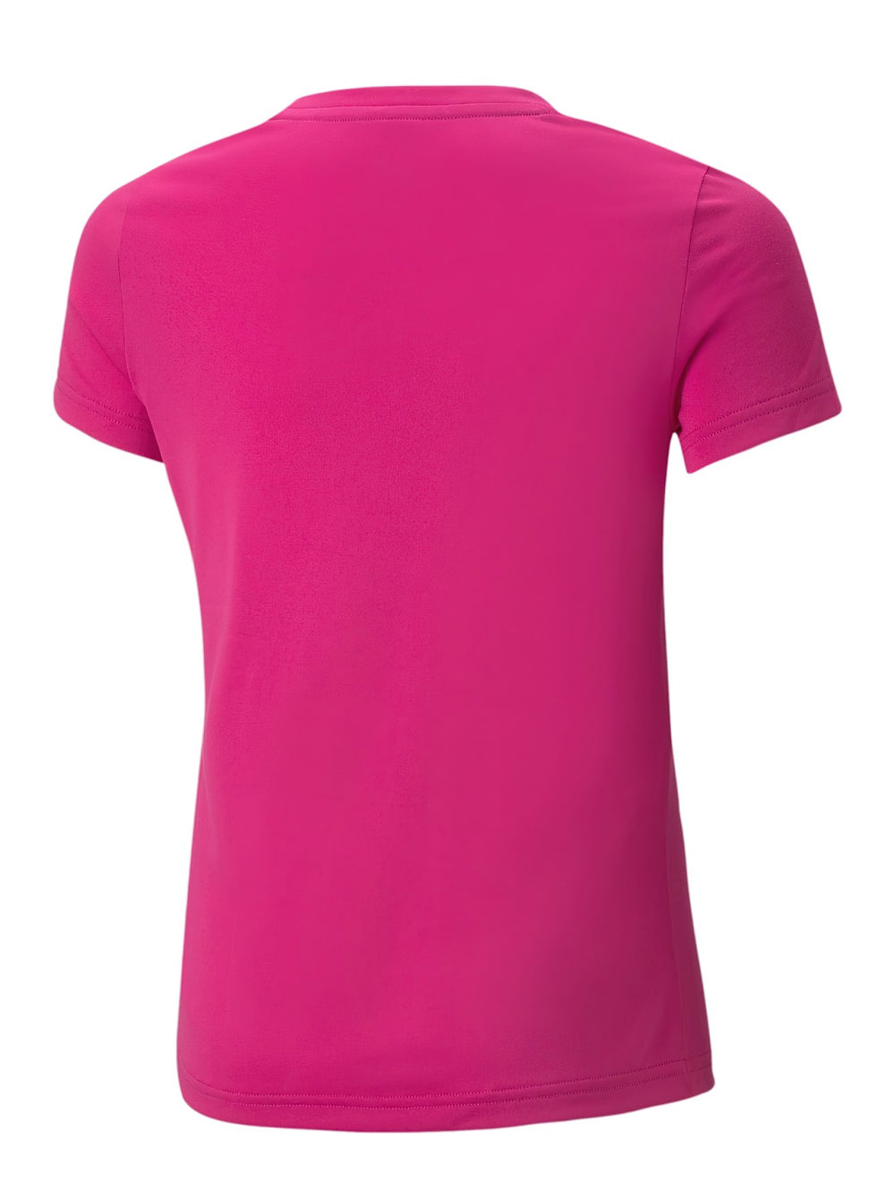 Camiseta deportiva PUMA color rosa Orchid Shadow con logotipo blanco frontal.