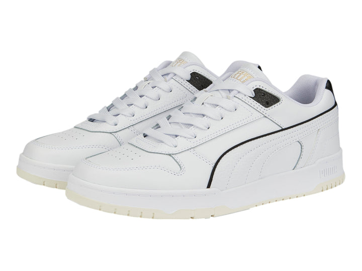Tenis PUMA RBD Game Low Blanco, Negro y Oro para Hombre