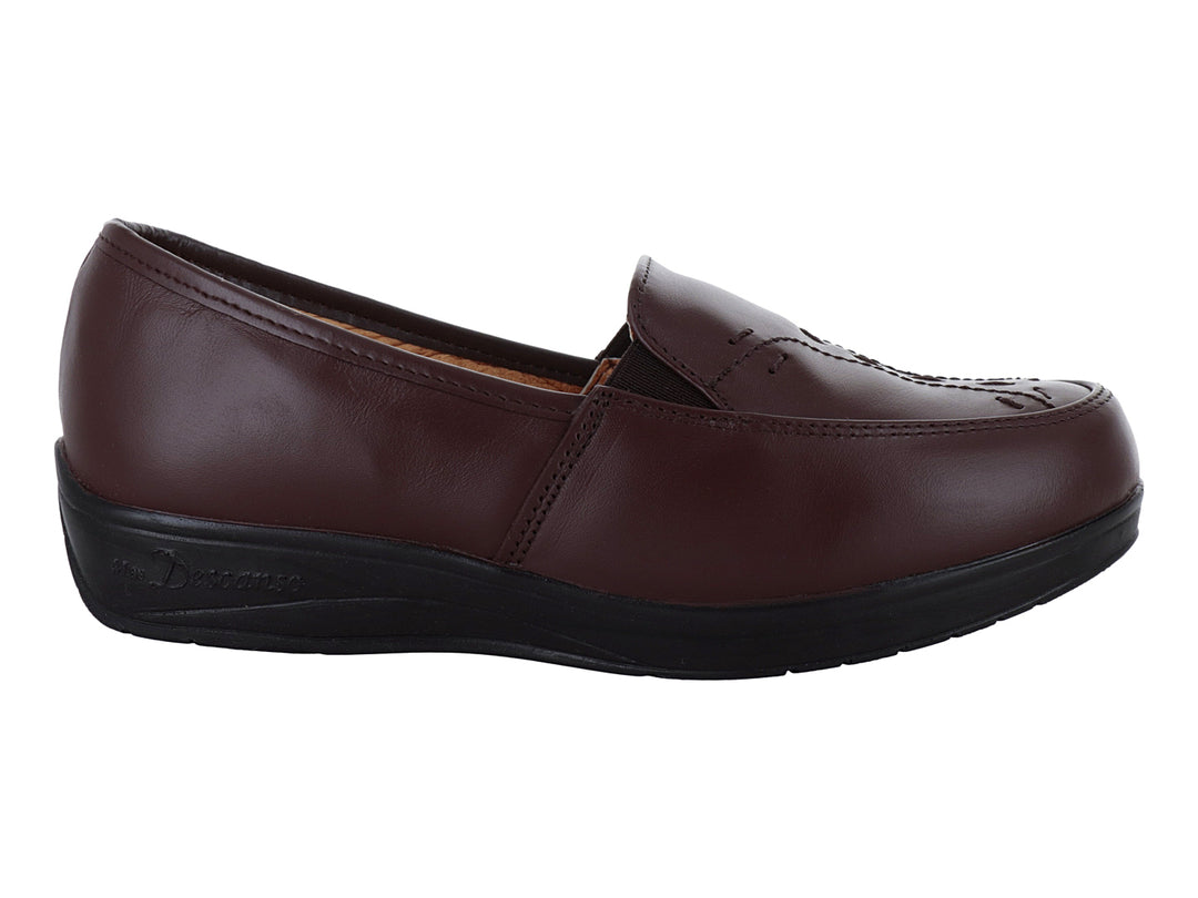 Zapatos Mocasines Mas Descanso Café para Mujer
