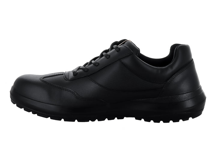Zapato industrial negro de la marca LARESPI con cordones y suela robusta.
