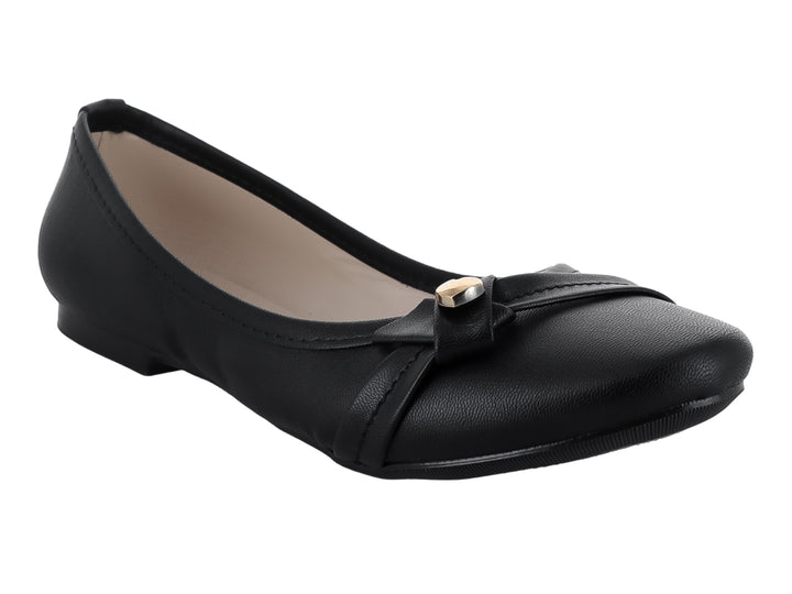 Zapatos Planos Luna Rosa Negro para Mujer